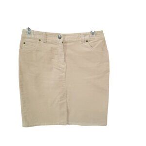 Statement Petites Brown Corduroy A-line Skirt With Pockets